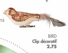 bird  clip décoratif 2.75 