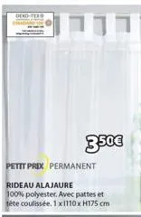 deno-terb  בובות  petit prix permanent  rideau alajaure 100% polyester. avec pattes et tête coulissée. 1 x 1110 x h175 cm  3.50€ 