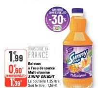 SURVITE COMPLE  -30%  1,99 FRANCE 0,60  Boisson à l'eau de source Multivitaminé  Sumpy  M 