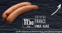 origine  11,80 france  laks knack alsace 