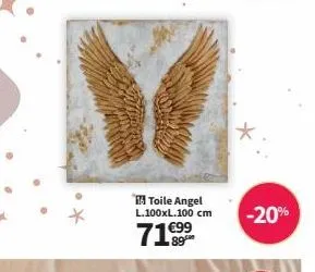 toile angel  l.100xl.100 cm  71999  -20% 