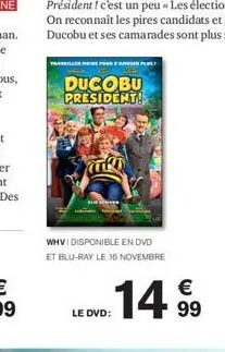 trailler pl  ducobu president!  whvi disponible en dvd et blu-ray le 16 novembre  le dvd:  €  14.⁹9  99 
