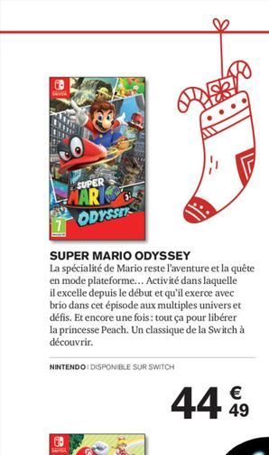 SUPER  MAR ODYSSER  524  SUPER MARIO ODYSSEY  La spécialité de Mario reste l'aventure et la quête en mode plateforme... Activité dans laquelle il excelle depuis le début et qu'il exerce avec brio dans