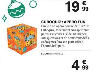 FWW  kweiter  Apero  1999  CUBOQUIZ: APÉRO FUN Envie d'un apéro bourré de fun? Ce Cuboquiz, facilement transportable partout et constitué de 120 fiches, 401 questions et de nombreux défis et énigmes f