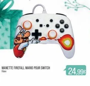 manette firefall mario pour switch filaire  24,99€ 