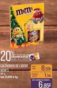 calendrier de l'Avent M&M's