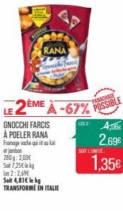 LE 2  COOHRAD  RANA  DEME A -67% POSSIBLE  PANACHAGE  LES 2: 4,066  2,69€  SOIT L'UNITE  1,35€ 