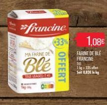 farine de blé francine