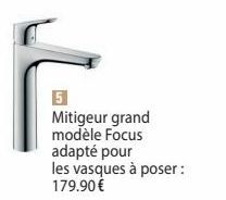 5  Mitigeur grand modèle Focus  adapté pour  les vasques à poser: 179.90€ 