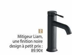 Mitigeur Liam, une finition noire design à petit prix: 89.90€ 