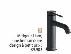 mitigeur liam, une finition noire design à petit prix: 89.90€ 