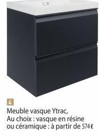 Meuble vasque Ytrac,  Au choix : vasque en résine ou céramique : à partir de 574€ 