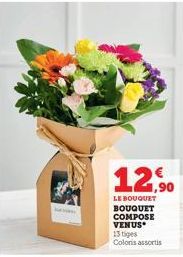 12,90  LE BOUQUET BOUQUET COMPOSE VENUS  13 tiges Coloris assortis 