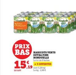 haricots verts Bonduelle