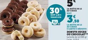 30%  SOIT 1,50 € VERSE SUR 