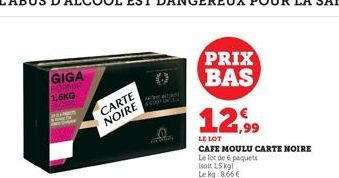 café moulu Carte noire