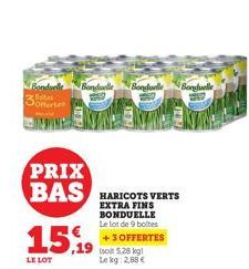 haricots verts Bonduelle