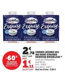 CHINE LEATHE  (MEMELEGERY  Bridélice Bridelice Bridelice Exquise Exquise Exquise  Witable Gout DE CREME FRAICHE JAMI APAGAL  -60%  DE REMISE IMMEDIATE SUR LE LOT  Veritable Gol DE CREME FRAICHE  SAMEP