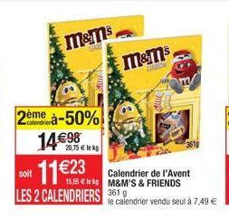 calendrier de l'Avent M&M's