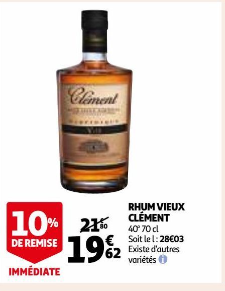 RHUM VIEUX CLÉMENT