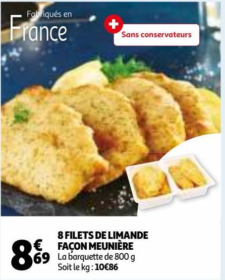 8 FILETS DE LIMANDE FAÇON MEUNIÈRE