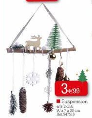 3€99  en bois 30x7 x 30 cm R347516  Suspension 