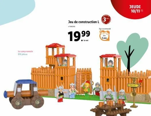 le camp remain  816 pieces  jeu de construction l  19⁹9  age recommand  5 ans  jeudi 10/11 (¹)  derfor 