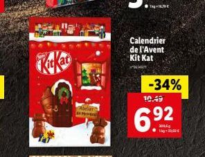 calendrier de l'Avent Kit kat