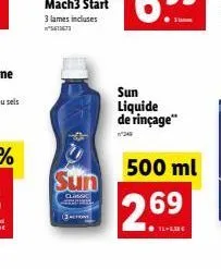 sun  cls  fion  sun liquide de rinçage"  500 ml  2.69  il-5,31€ 