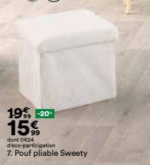 pouf pliable 