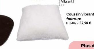 Coussin vibrant  fourrure  HT6407 - 32,90 € 