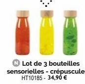 lot de 3 bouteilles sensorielles - crépuscule ht10185- 34,90 € 