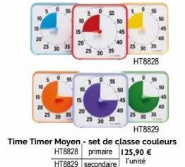 D  8  3  S  58  8  34  2  20  8 8  8  HT8828  HT8829  Time Timer Moyen-set de classe couleurs  HT8828 primaire 125,90 € HT8829 secondaire  l'unité 