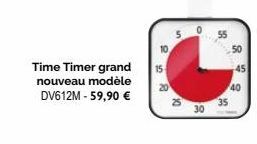 Time Timer grand nouveau modèle DV612M - 59,90 €  15  20  25  30  55  35  50  45  40 