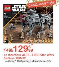 LEGO  9+ 75537  STAR WARS  14851296  Le marcheur AT-TE- LEGO Star Wars Dès 9 ans-18824381  Jouet avec 5 Minifigurines, La Revanche des Sith. 