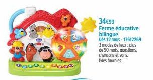 Pod  34€99  Ferme éducative bilingue Dès 12 mois-17612269 3 modes de jeux : plus de 50 mots, questions, chansons et sons Piles fournies. 