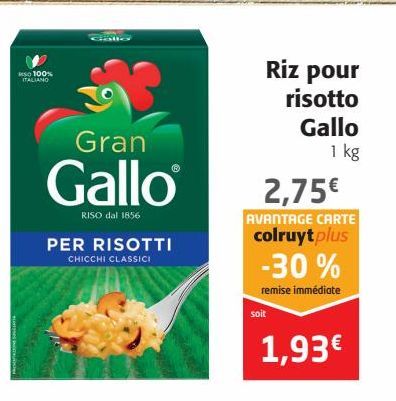 riz pour risotto Gallo