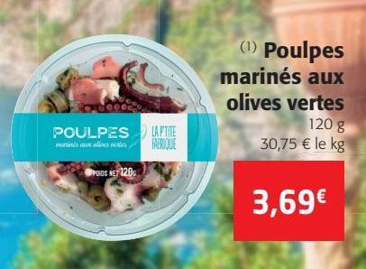 poulpes marinés aux olives vertes