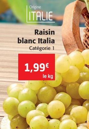 raisin blanc Italia