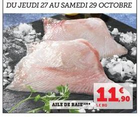 DU JEUDI 27 AU SAMEDI 29 OCTOBRE  AILE DE RAIELE RG  11,90 