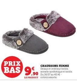 chaussons femme 