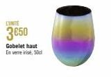 L'UNITÉ  3850  Gobelet haut En verre is, 50cl 