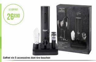 LE COFFRET  26690  coo  Coffret vin 5 accessoires dont tire-bouchon  CANISTE 