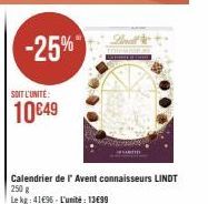 calendrier de l'Avent Lindt