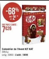 calendrier de l'avent kit kat