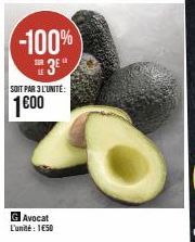 -100%  3E  SOIT PAR 3 L'UNITÉ:  1600  G Avocat L'unité : 1€50  20 