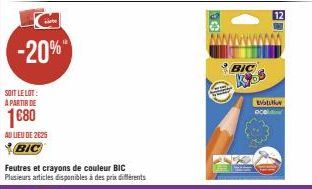 crayons de couleur BIC