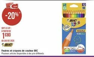 crayons de couleur bic