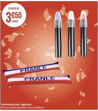 à partir de  l'unité  france france  accessoires pour supporters  plusieurs produits disponibles à des prix differents  se* 