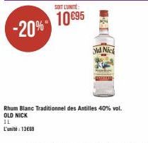 rhum blanc Old Nick